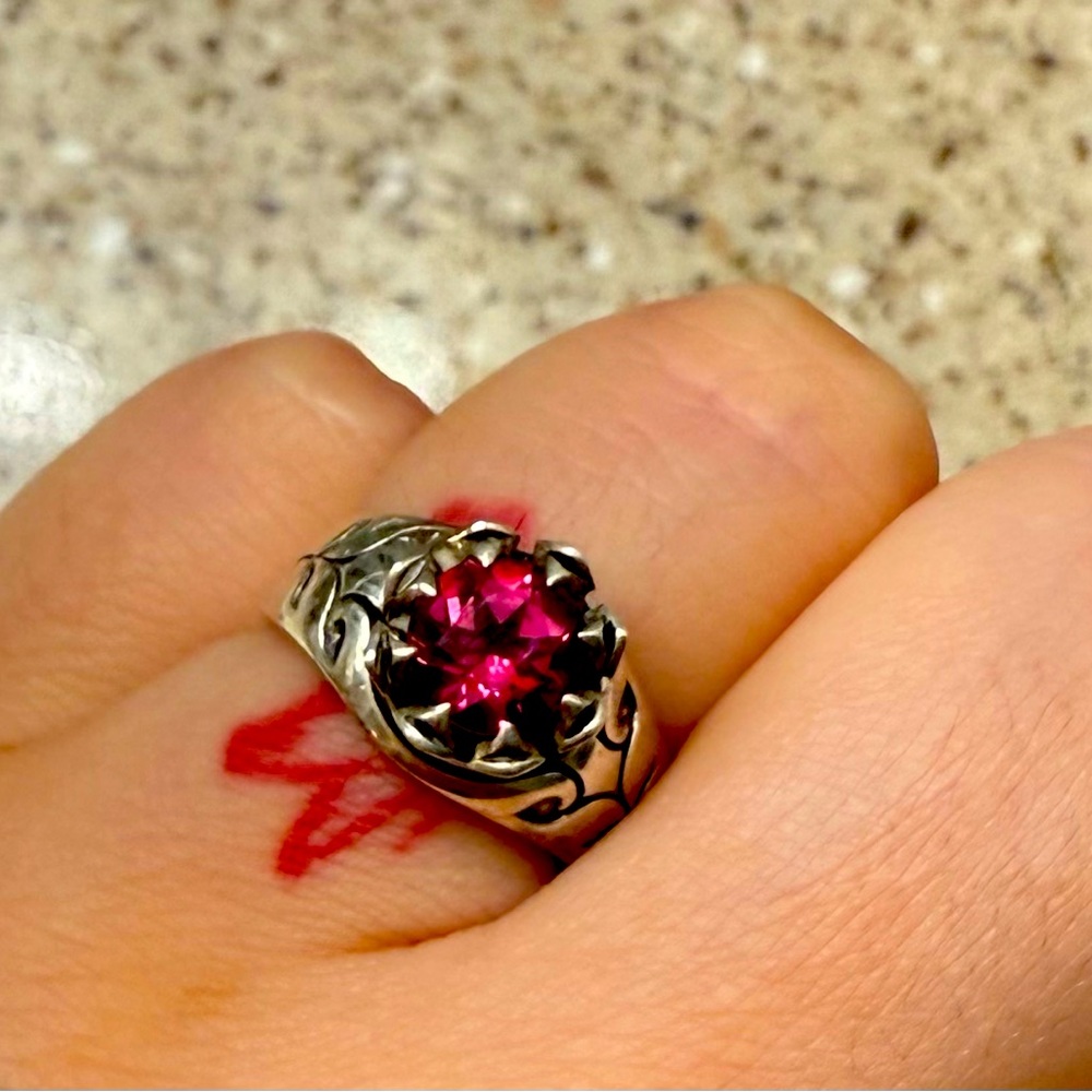 King Baby Crowned Pink Topez Ring